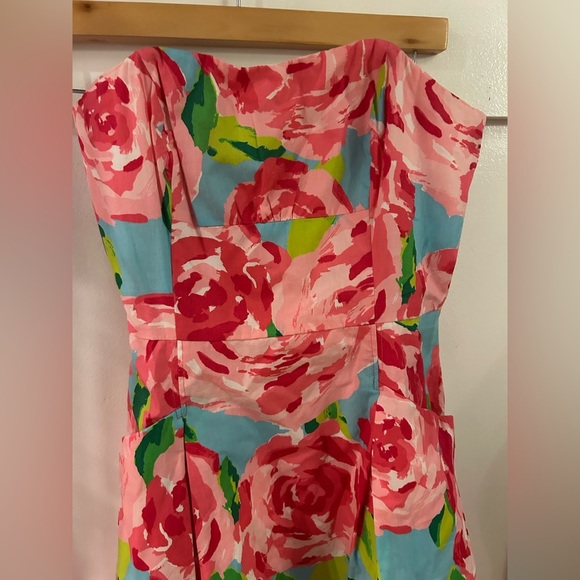 Lilly Pulitzer strapless First Impressions Blossom Dress size 0 - Picture 3 of 6